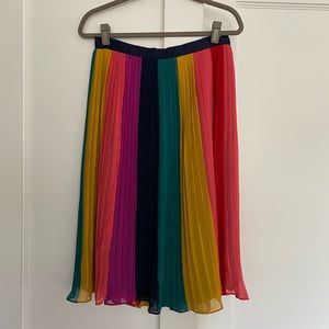 JCrew chiffon multi-color midi skirt